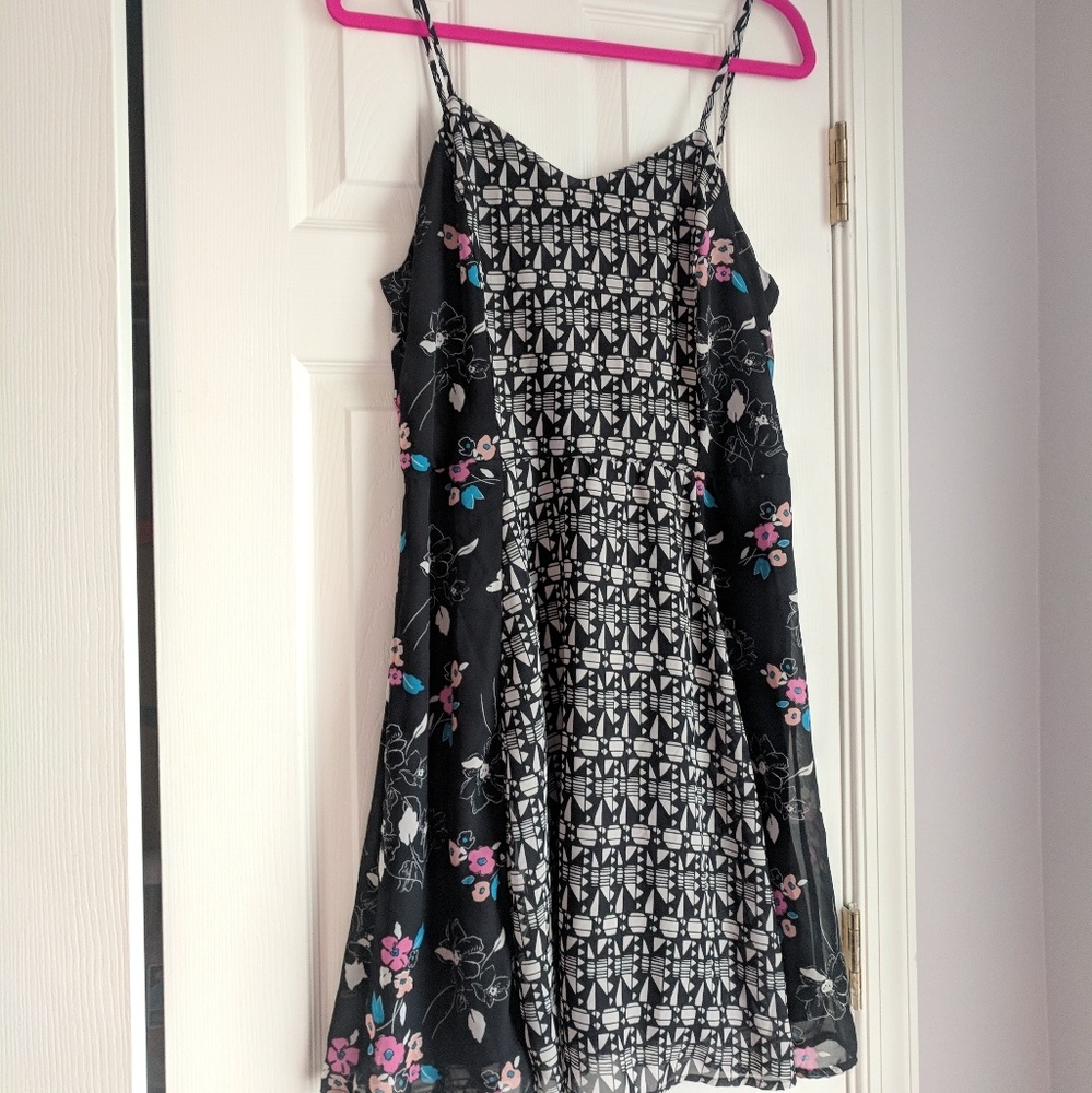 NWOT Floral and Tribal Spaghetti Strap Dress